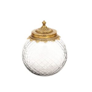 BARATTOLO VETRO ROYAL D20 H25 ORO