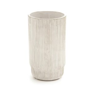 VASO CERAMICA BARS D12 H20 BIANCO*
