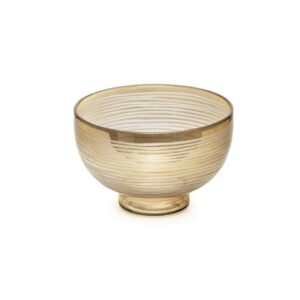 CIOTOLA VETRO INTAGLIATO RING CM23X15 AMBRA