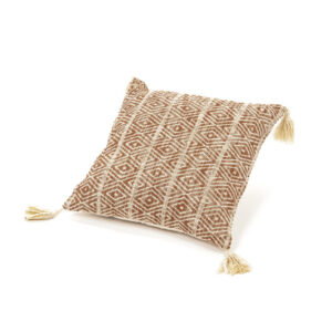 CUSCINO COTONE CM45X45 (C/FILLER) BEIGE/ARANCIO