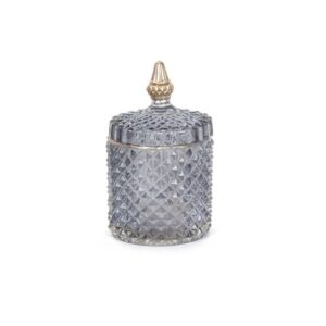 BARATTOLO VETRO VICTORIA CM11X18 CENERE/O