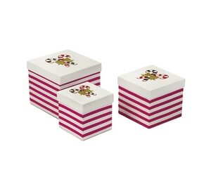 CAPPELLIERE CANDY STOFFA QUADRATA ROSSO/CREMA M(CM27X24)