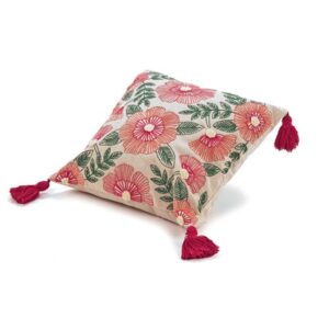 CUSCINO COTONE FLOWER RICAMATO CM40X40 (C/FILLER) MULTI