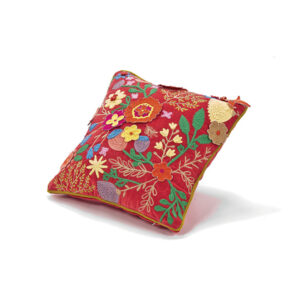 CUSCINO VELVET FLOWER RICAMATO CM50X50 (C/FILLER) MULTI