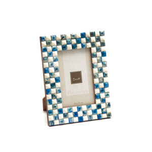 PORTAFOTO BONES TEXTURE CM17X22 BIANCO/BLU