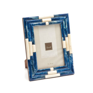 PORTAFOTO BONES PIPE CM19X24 BIANCO/BLU