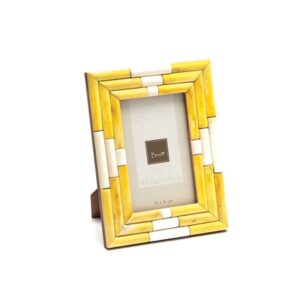 PORTAFOTO BONES PIPE CM17X22 BIANCO/GIALLO