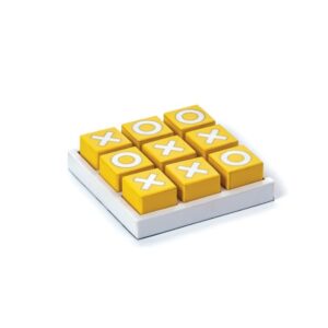 TRIS BONES CM18X18X5 BIANCO/GIALLO