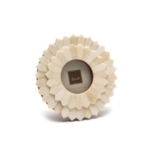 PORTAFOTO BONES FLORAL CM 17X17 BIANCO