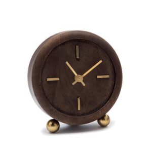 SVEGLIA LEGNO C/PIEDINI OROCM15X4X16 CAFFE'