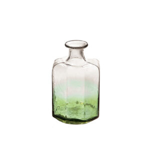 BOTTIGLIA VETRO SHADED CM11X18 TRASPEARENTE/VERDE