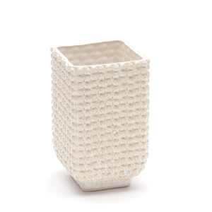 VASO CERAMICA KNOT CM12X19 BIANCO