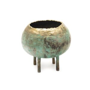 CASPO' ALLUMINIO C/3 PIEDI CM22X20 VERDE ORO