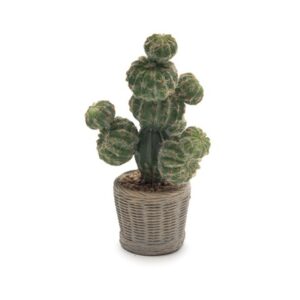 PIANTA CACTUS C/VASO CESTINO CEMENTO CM32 VER