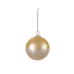 DECORAZIONE SFERA VETRO MERCURY D15 ORO/B