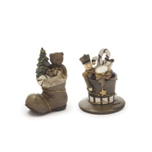 CAPPELLO/SCARPONE XMAS RESINA CM9X10 ASS MARRONE