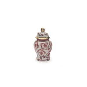 VASO C/COPERCHIO CERAMICA NANCHANG D12 H20
BIANCO/ROSSO/ORO