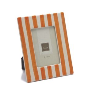 PORTAFOTO CERAMICA STRIPE 18X23CM ARANCIO