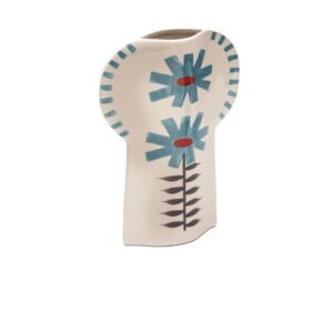 VASO CERAMICA FLOWER CM20X28 BLU