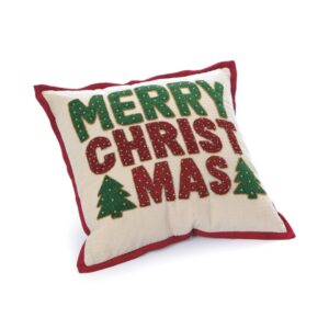 CUSCINO MERRY CHRISTMAS CM50X50 C/PERLINE