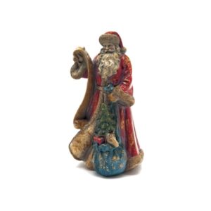 BABBO NATALE VINTAGE IN RESINA CM22X18X40