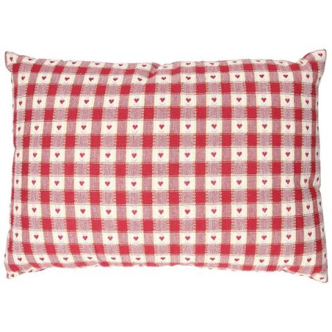CUSCINO RETT. CM 35X50 TEXTILE RED CHALET***