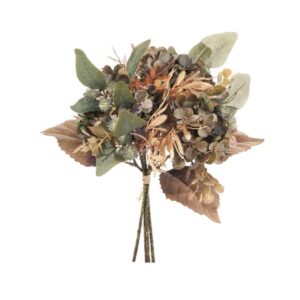 BUNDLE ORTENSIE E EUCALIPTUS X4 CM37 VERDE