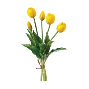 BUNDLE TULIPANI X5 CM40 REAL TOUCH GIALLO