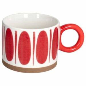 MUG 450 CC - OVALE ROSSO NEW MILK&C SPOTTY