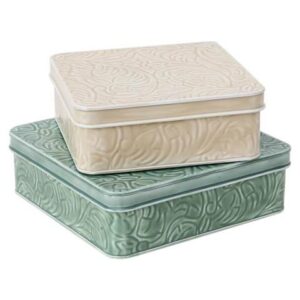 SCATOLA COLONY CM 25,5X25,5X9,5 BEIGE MISURA S