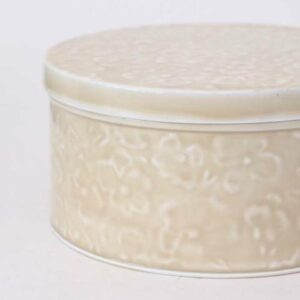 SCATOLA TONDA COLONY CM 20X20X10 CREMA