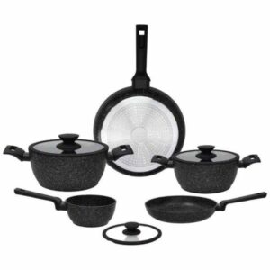 BATTERIA AUTHENTIKA PENT.+PADELLE ALM NERO 8PZZI